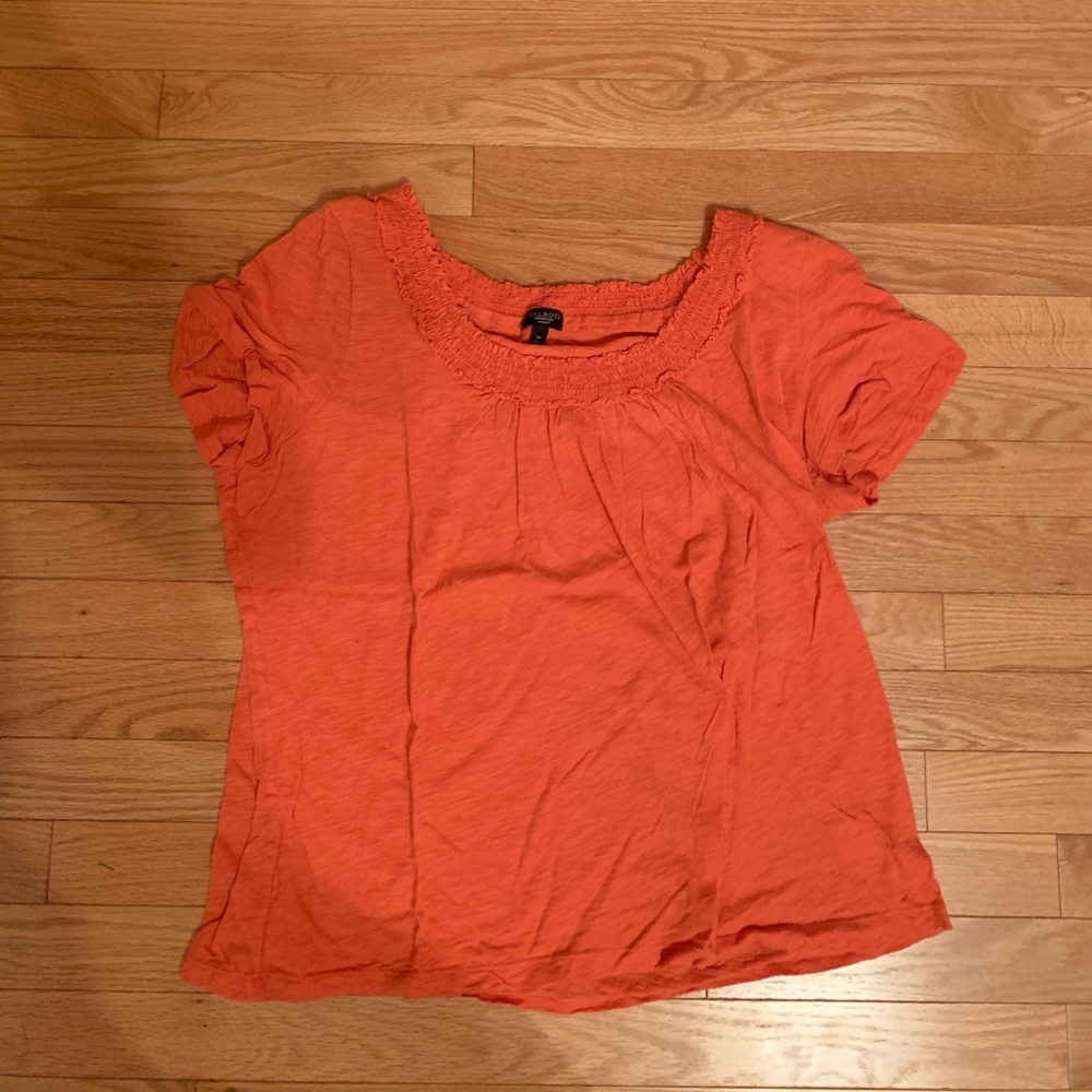 TALBOTS CORAL SHORT SLEEVE SHIRT